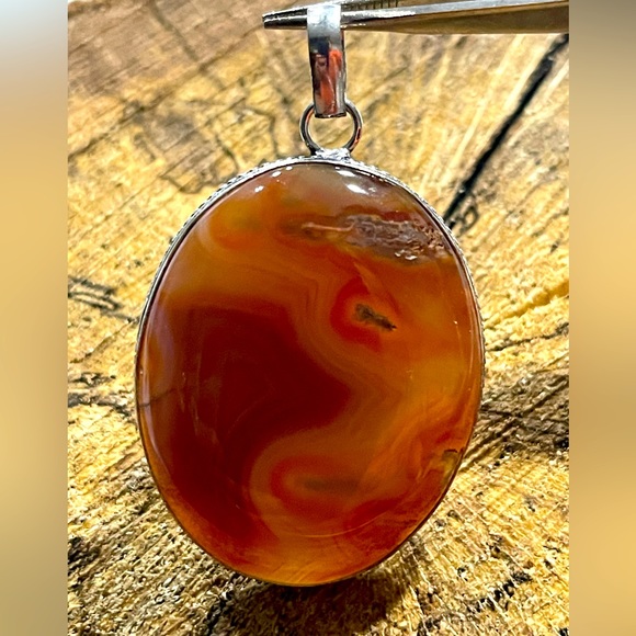Sardonyx Rusty Brown Pendant - Picture 9 of 10